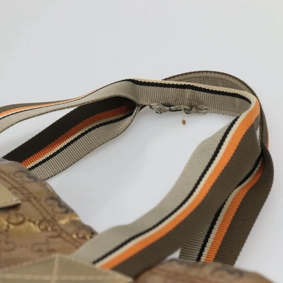 GUCCI GG Crystal Tote Bag Coated Canvas Gold 189669 Auth 139647 - Picture 8 of 16